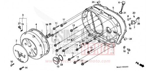 COPERCHIO CARTER MOTORE DESTRO (VT1100CS/CT) VT1100CS di 1995